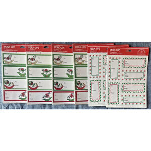 Perk-Ups Holiday Label Sticker Sheets Lot of 6 #41